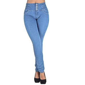 Women's Super-Stretch Mid Waist Skinny Flattering Fit Denim Jegging Trousers Embroidered Flat Front <b>Pants</b> Multiple Sizes Lengths - Product Image 5