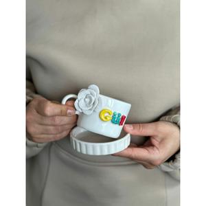 Tazza con nome con figura rosa