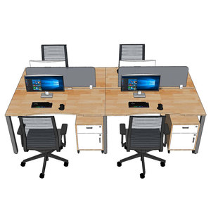 Mesa de Centro Contemporánea de 4 Plazas, 280x140cm, Mueble Móvil Moderno HBUC060, Mueble de Oficina de Madera Melamina para Dormitorio u Oficina - Product Image 2