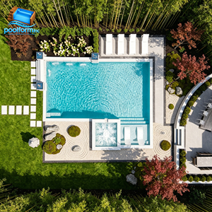 Grande piscine modulaire en fibre de verre, spa familial, piscine extérieure sur mesure de grande taille, piscines de loisirs aquatiques. - Product Image 6