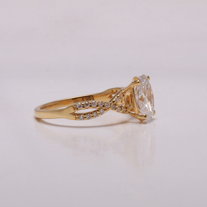Anillo de compromiso de diamante de corte ovalado cultivado en laboratorio, anillo de regalo de lujo de moda de oro y plata de ley 925 para mujer, certificado IGI - Product Image 2