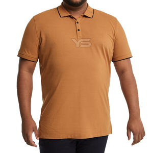 Jersey de LICRA de algodón de alta calidad para hombre, transpirable, para golf y negocios, polo, Impresión de logotipo personalizado, diseño bordado Plus - Product Image 1