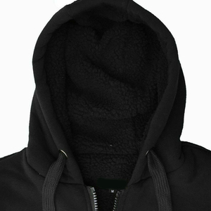Sweat à capuche intégral surdimensionné personnalisé en coton et polyester pour femmes avec fermeture éclair pour l'hiver personnalisé - Product Image 2