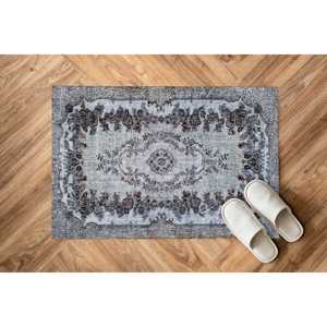 Tapis médaillon noir : style ethnique campagnard, tapis imprimé lavable en machine, tapis doux non tissé - Product Image 4