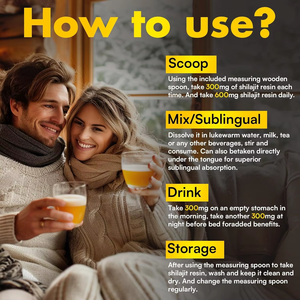 Resina de Shilajit del Himalaya Original OEM, Resina de Shilajit Premium con Más del 82% de Ácido Fúlvico y Minerales Traza para Aumentar la Energía y la Inmunidad - Product Image 5