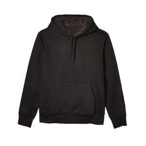 Sweat à capuche noir de haute qualité en polaire douce pour un confort accru Idéal pour la superposition en hiver - Product Image 1