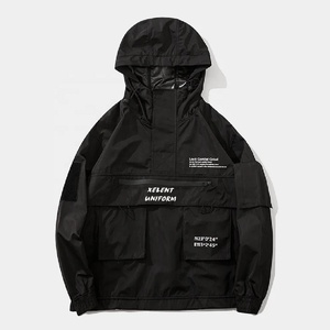 เสื้อแจ็คเก็ตผู้ชายสีดำสไตล์เทค ไซเบอร์ กันลม กันน้ำ มีกระเป๋าหลายช่อง ไซส์ใหญ่ มีฮู้ด สไตล์สตรีทแวร์ เทคนิค นินจา - Product Image 4