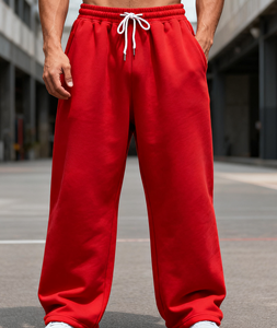 Pantalon homme personnalisé 100% coton, pantalon de sport ample, jambe droite, pantalon décontracté pour homme, pantalon de jogging, pantalon de survêtement délavé pour l'hiver 2026 - Product Image 5