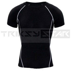 T-shirt de sport pour homme en coton 100% tricoté à manches courtes pour la course à pied et les sports de combat - Product Image 2