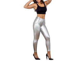 OEM Custom Service Factory Clothing Ladies Black <b>Trousers</b> Custom Logo Women Faux <b>Leather</b> <b>Plus</b> <b>Size</b> Pants Supplier From BD - Product Image 2