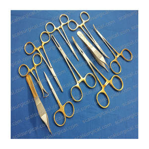 Kit de instrumentos quirúrgicos de alta calidad, Kit de instrumentos quirúrgicos con mango dorado, 10 Uds. - Product Image 6