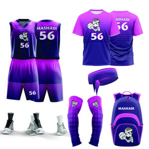 Uniformes de basketball pour hommes sublimés par couleur dégradée, vente en gros de forfaits de basketball de haute qualité avec design personnalisé - Product Image 1