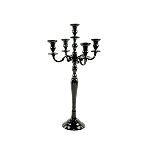 Candélabre de pièce maîtresse de forme personnalisée de conception classique candélabre de couleur noire de fer de meilleure qualité pour l'utilisation de décor de mariage - Product Image 6