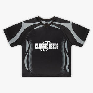 Camiseta de Fútbol Oversize Personalizada al por Mayor 2025, 100% Poliéster, 100% Algodón, para Hombre, Corte Holgado, Transpirable, de Secado Rápido, Ecológica, de Malla - Product Image 1