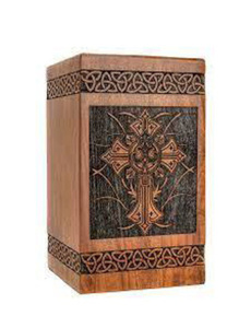 Urnas de cremación de madera hechas a mano modernas, urnas funerarias decorativas para hombre y mujer a bajo precio - Product Image 1