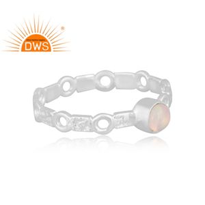 Hot Selling Fine Sterling <b>Silver</b> Natural Ethiopian <b>Opal</b> Gemstone Statement <b>Ring</b> Custom Jewelry Manufacturer - Product Image 2