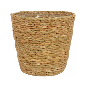 Panier en jonc de mer biodégradable fait à la main pour pépinière, bureau à domicile, pots de plantes cousus décoratifs - Product Image 4