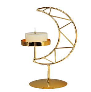 Portavelas votivo de Metal pulido dorado, portavelas de luz de té para decoraciones de boda, Decoración de mesa, regalo de Navidad - Product Image 4