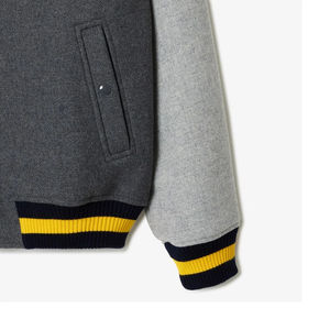 Chaqueta Letterman de Invierno para Hombre, Personalizada con Bordado de Béisbol, 100% Lana, Impermeable, Cuello Alto, MOQ Bajo, Posición para Logotipo Frontal - Product Image 5