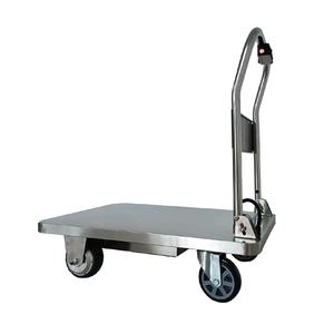 NK-202 Roestvrijstalen Elektrische <span class=keywords><strong>Trolley</strong></span> Opvouwbaar Ontwerp 300Kg Laadvermogen Kruiwagen Voor Fabrieksmagazijn Lading - Product Image 1
