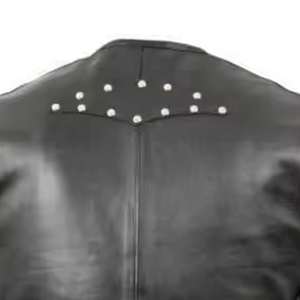 Men's High Quality Faux <b>Leather</b> Custom Design Breathable Autumn Outerwear <b>Vest</b> Button Windproof Wholesale <b>Biker</b> Waistcoat - Product Image 5