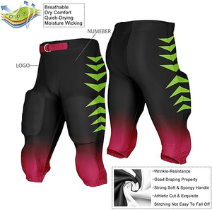 Pantalones de Fútbol Americano Personalizados de Alta Calidad con Logotipo y Etiqueta Personalizados, Pantalones Cortos Acolchados con Protección para Fútbol Americano - Product Image 4