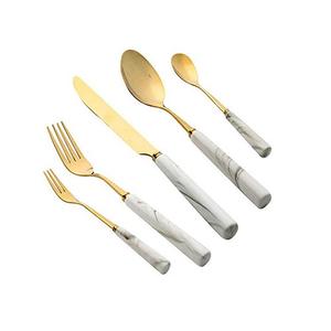 Ensemble de couverts en acier inoxydable au design unique avec manche en résine Ensemble de couverts de luxe de qualité personnalisée en gros - Product Image 6