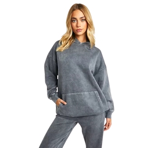 Chándal de carbón de gran tamaño personalizado para mujer, diseño transpirable tejido para temporada de invierno - Product Image 2