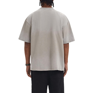 T-shirt léger en coton 100% délavé à l'acide pour hommes, meilleur produit écologique conçu nouvel article - Product Image 3