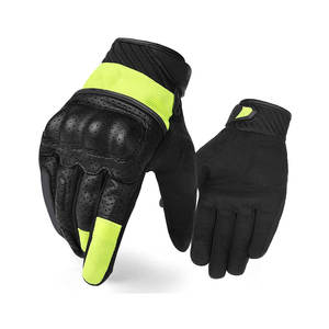 Gants de moto sportifs respirants pour l'extérieur, à doigts entiers, avec fermeture auto-agrippante, qualité supérieure, couleur personnalisée, en cuir, pour MOTOCROSS - Product Image 1