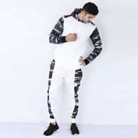 Chándal de jogging OEM personalizado para hombre, cortavientos, con capucha y cordón, de forro polar técnico, liso, de maternidad, con cordón completo, de secado rápido