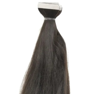 Extensiones de cabello con cinta adhesiva Remy indio negro natural Super doble dibujado con estilo de onda natural Extensiones de cabello humano de alta calidad - Product Image 1