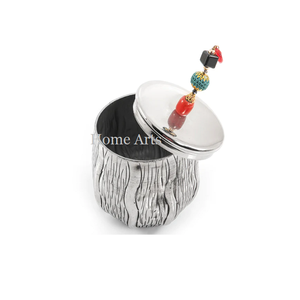 Serveur à noix en acier inoxydable fait à la main, qualité supérieure, forme ronde, pour servir des dattes, des friandises, pour la table, usage domestique - Product Image 2