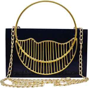 กระเป๋าถือคลัทช์เรซินจากอินเดียงานแต่งงานและของขวัญกระเป๋าสตางค์พร้อมที่ปิดซิปและตกแต่งด้วยกระดุมกันน้ำ - Product Image 2