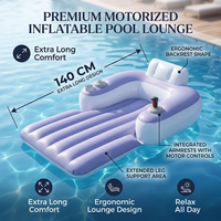 Flotador Inflable Eléctrico con Motor, Balsa de PVC Recargable para Piscina, Silla Relajante Acuática para Resort, Playa o Lago