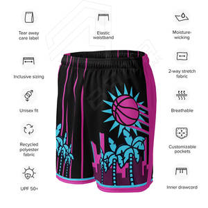 Bsci Venta al por mayor Ropa deportiva Pantalones cortos de baloncesto Venta al por mayor Pantalones cortos de baloncesto de alta calidad Logotipo personalizado - Product Image 6