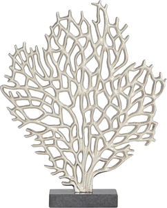 Arbre de Sculpture Fabriqué à la Main en Aluminium Argenté avec Décoration Maison Durable - Product Image 1