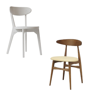 Chaise de salle à manger design de meubles en bois salle de restaurant cadre moderne personnalisé nordique pas cher intérieur blanc salon hôtel - Product Image 2