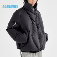 Veste matelassée pour homme sur mesure de haute qualité OEM, coupe ajustée, polyester/nylon, épaisse, écologique, imperméable, coupe-vent, géométrique