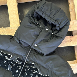 Chaquetas acolchadas negras de lujo para hombre, chaqueta de calle cálida de invierno para hombre, Abrigo acolchado con capucha y logotipo bordado grueso, ropa de moda - Product Image 2