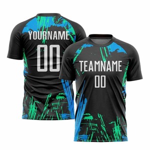 Maillots de football personnalisés respirants France, impression par transfert thermique, 100% polyester, vêtements de football pour hommes adultes - Product Image 3