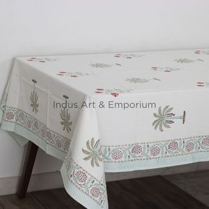 ผ้าปูโต๊ะผ้าฝ้ายลายดอกไม้ทรงกลมทรงสี่เหลี่ยมผืนผ้าพิมพ์ลาย - Product Image 5