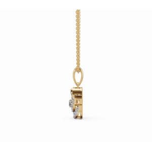 จี้เพชรทรงกลมขายดี 0.512 กะรัต เพชรเลี้ยงในห้องปฏิบัติการ ทอง 9KT 14KT 18KT เครื่องประดับขายส่ง ผู้ผลิต OEM สำหรับธุรกิจ B2B ผู้ส่งออก - Product Image 3
