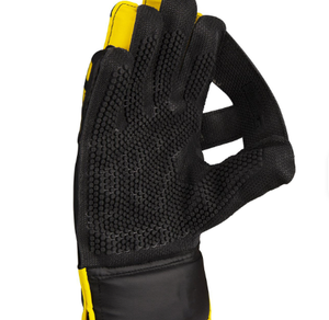 คริกเก็ตถุงมือรักษาในสีน้ำเงินและสีขาวสีเหลืองสีเขียวตัวเลือกขนาดทำจากหนังสีขาวและสีแดง - Product Image 5