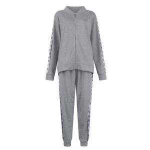 Conjunto Deportivo de Otoño para Hombre, Estampado, Informal, con Cremallera, Dos Piezas, Sudadera y Pantalón, Cortavientos, Combinado, 100% Algodón - Product Image 2