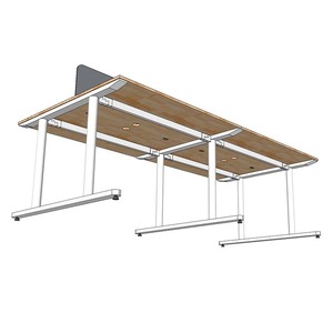 Contemporary Minimalist 4-seater <b>Foldable</b> Cluster <b>Office</b> <b>Desk</b>-Melamine Finish - Product Image 5