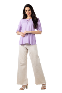 Top de manga larga de moda informal para mujer de alta calidad hecho de tela transpirable disponible a granel a precio asequible - Product Image 2