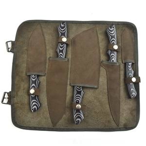 Ensemble de couteaux de chef en acier Damas à cinq pièces Nordic Forge, manches en Micarta, fabrication artisanale OEM personnalisée, couteaux de cuisine à lame pleine 67 couches - Product Image 3