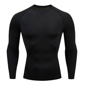 Chemise de compression en spandex en polyester de haute qualité Chemise de compression serrée à manches longues pour hommes - Product Image 3