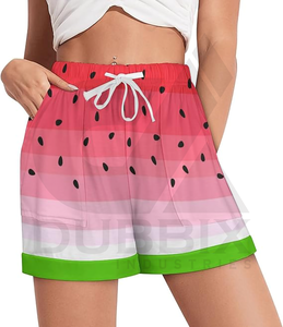 กางเกงขาสั้นผ้าฝ้าย100% สั้นสำหรับผู้หญิงกางเกงขาสั้นสำหรับออกกำลังกายพิมพ์ลายโลโก้ได้ตามต้องการ - Product Image 1